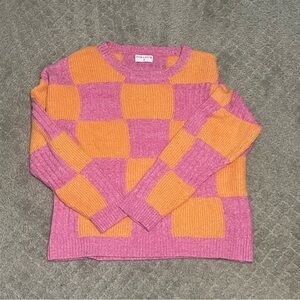 Pink Lily Women's Pink and Orange Sweater